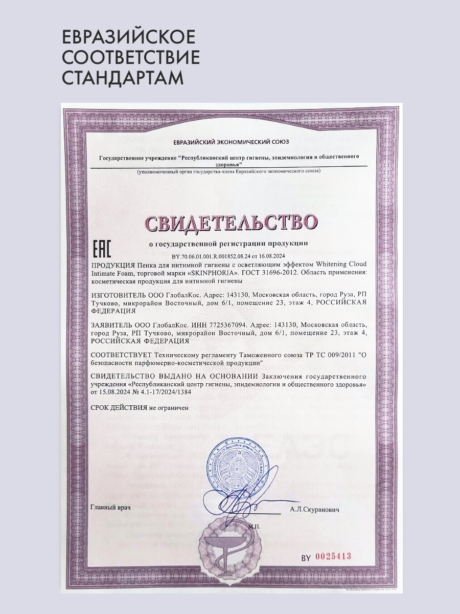 Пенка для интимной гигиены
