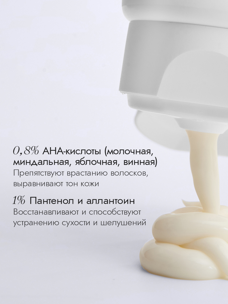 Крем от вросших волос с кислотами