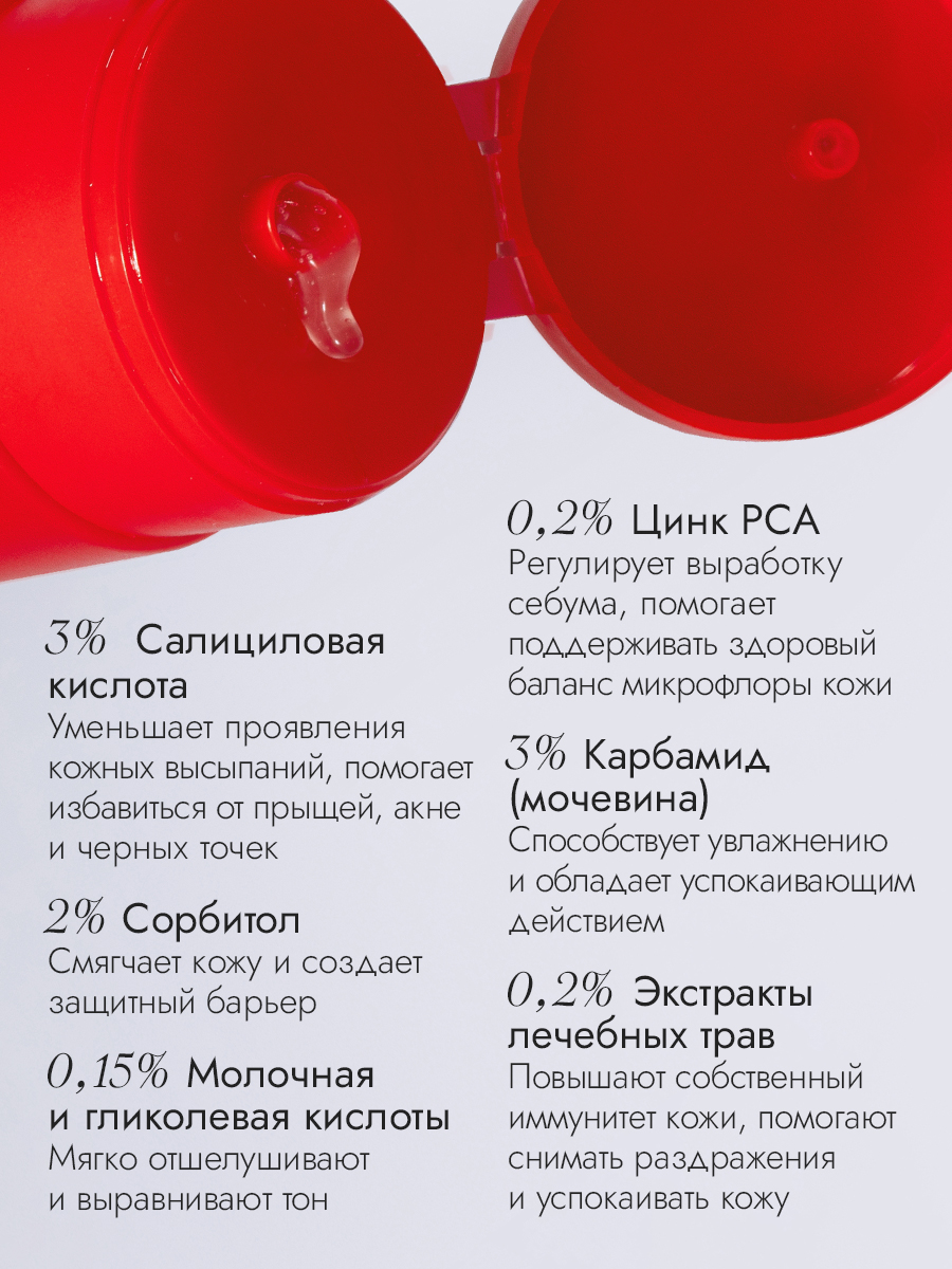 Гель для душа с кислотами против несовершенств 