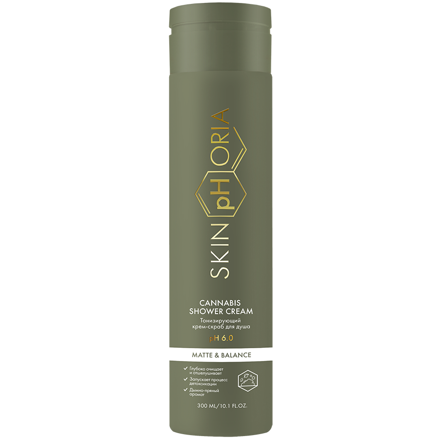 Тонизирующий крем-скраб для душа Cannabis Shower Cream